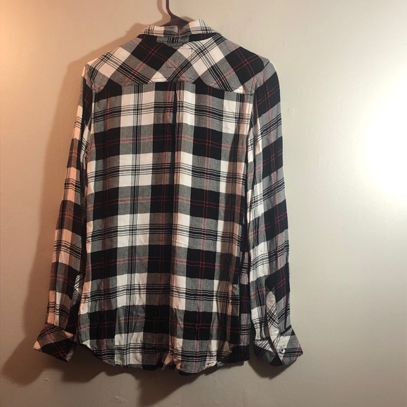 Rails Red Black & White Plaid Flannel Size Small - Picture 2 of 5